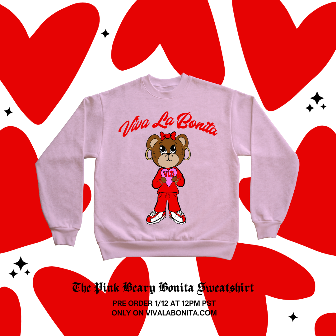 BEARY BONITA PINK SWEATSHIRT