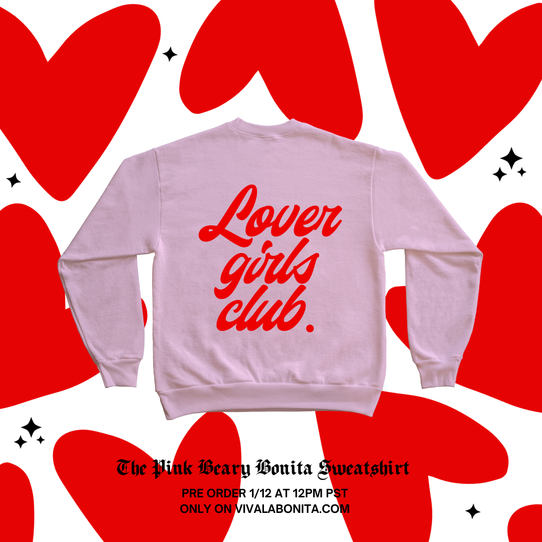 BEARY BONITA PINK SWEATSHIRT