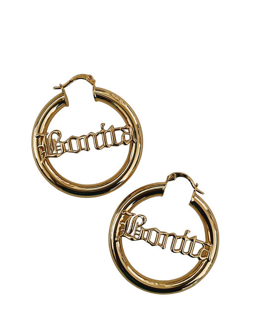 GOLD CHUNKY BONITA HOOPS