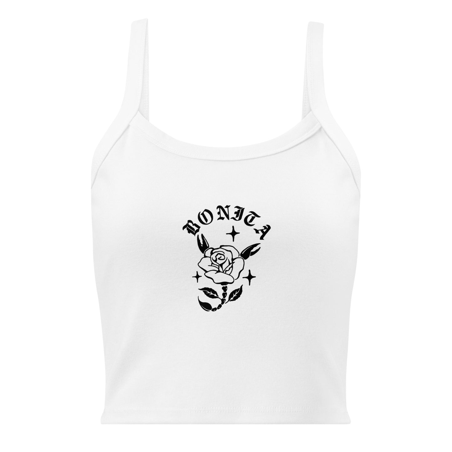 ALACRANA BONITA WHITE RIB TANK TOP