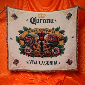 *PRE ORDER* CORONA X VIVA LA BONITA JUNTOS AQUI Y ALLA WOVEN BLANKET