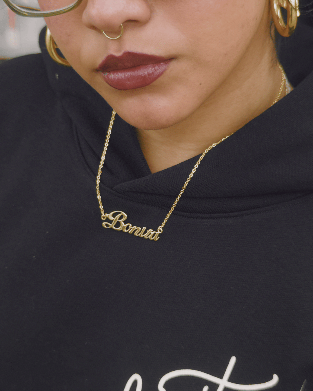 BONITA CURSIVE GOLD NECKLACE