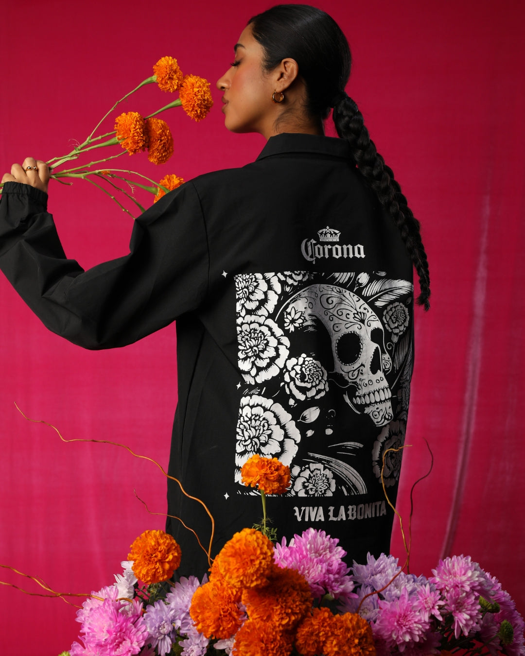 CORONA X VIVA LA BONITA JUNTOS AQUI Y ALLA WINDBREAKER JACKET