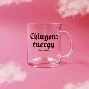 CHINGONA ENERGY CLEAR GLASS MUG