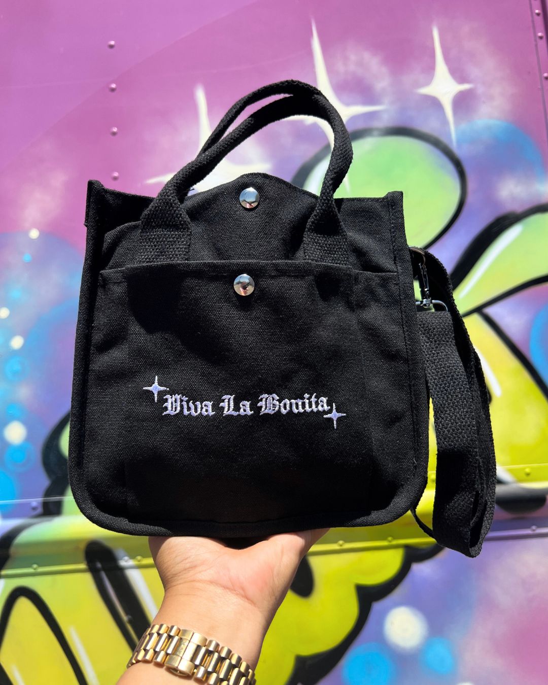 BLACK MINI BONITA TOTE BAG