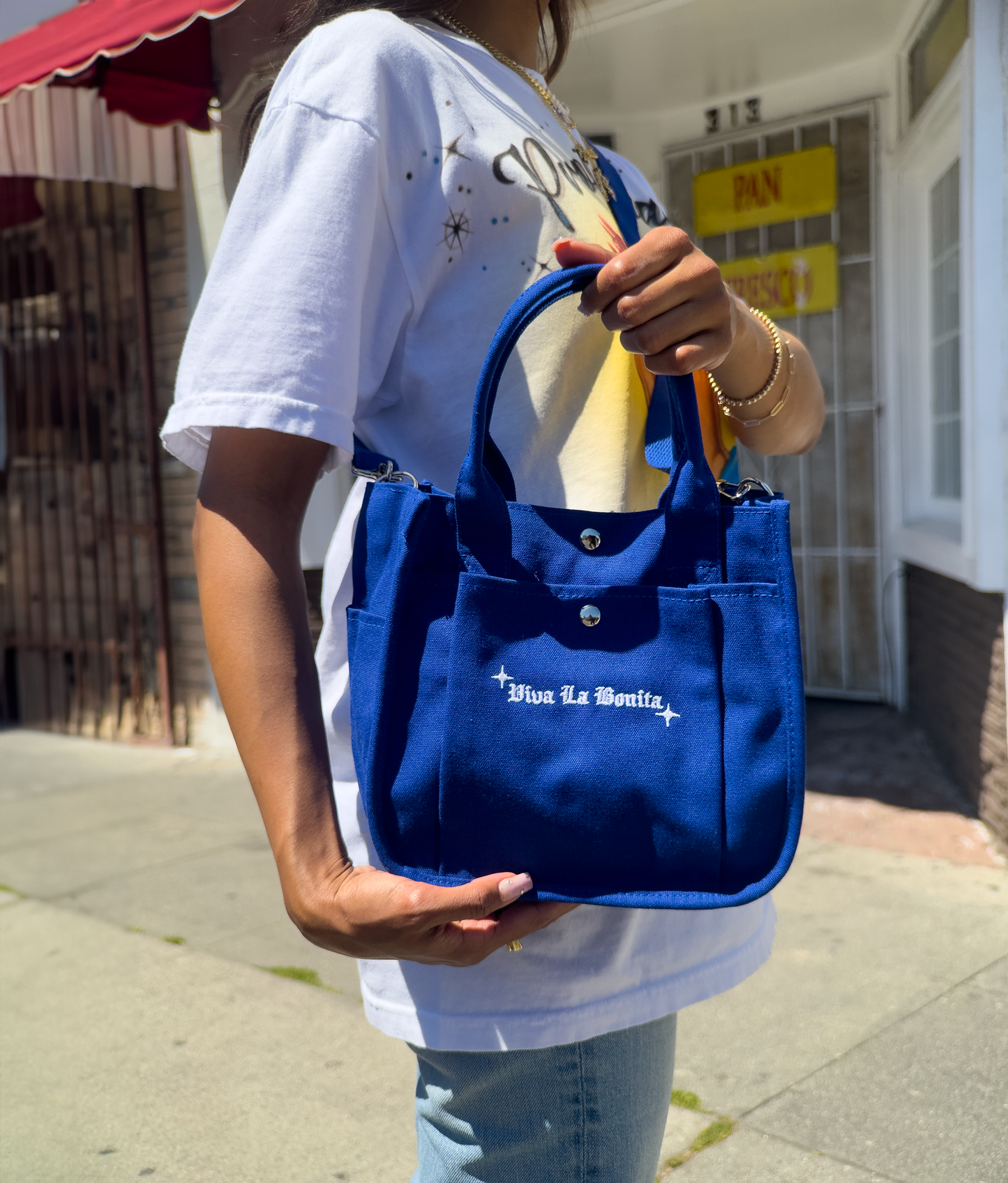 BLUE MINI BONITA TOTE BAG