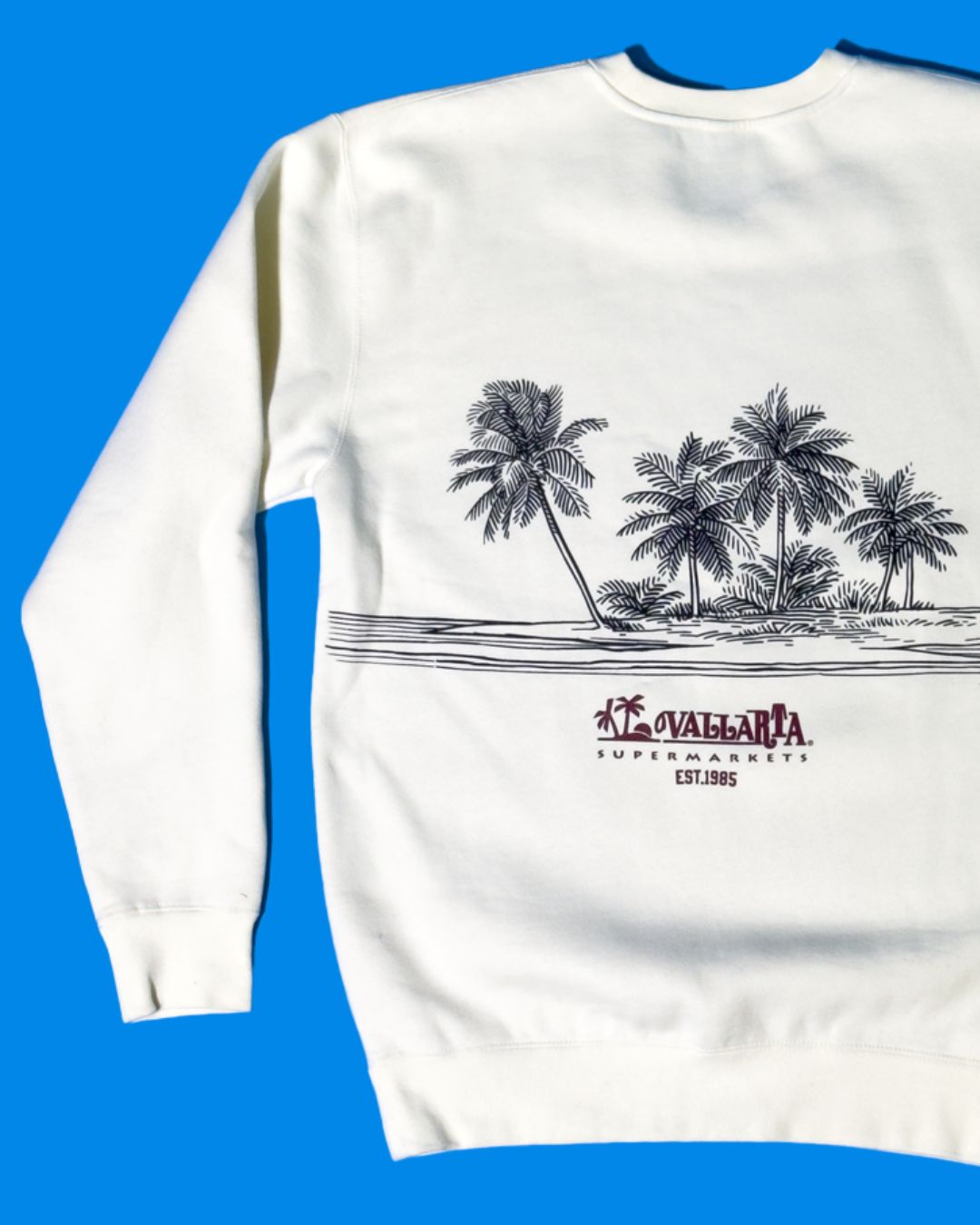 VALLARTA SUPERMARKETS X VIVA LA BONITA CREAM CREWNECK SWEATSHIRT