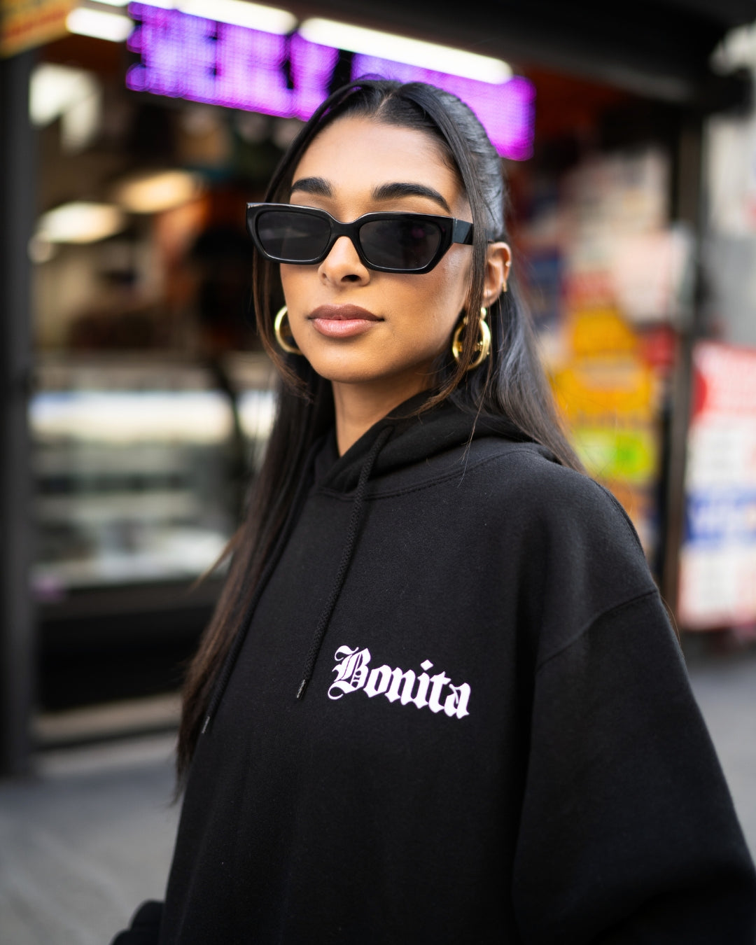 BLACK BONITA ESSENTIAL HOODIE