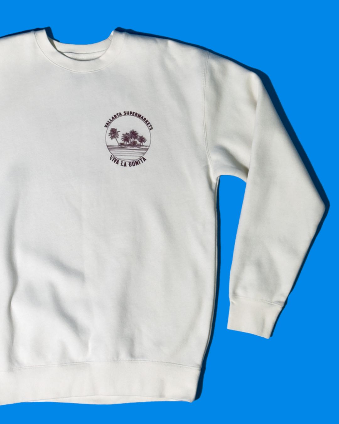 VALLARTA SUPERMARKETS X VIVA LA BONITA CREAM CREWNECK SWEATSHIRT