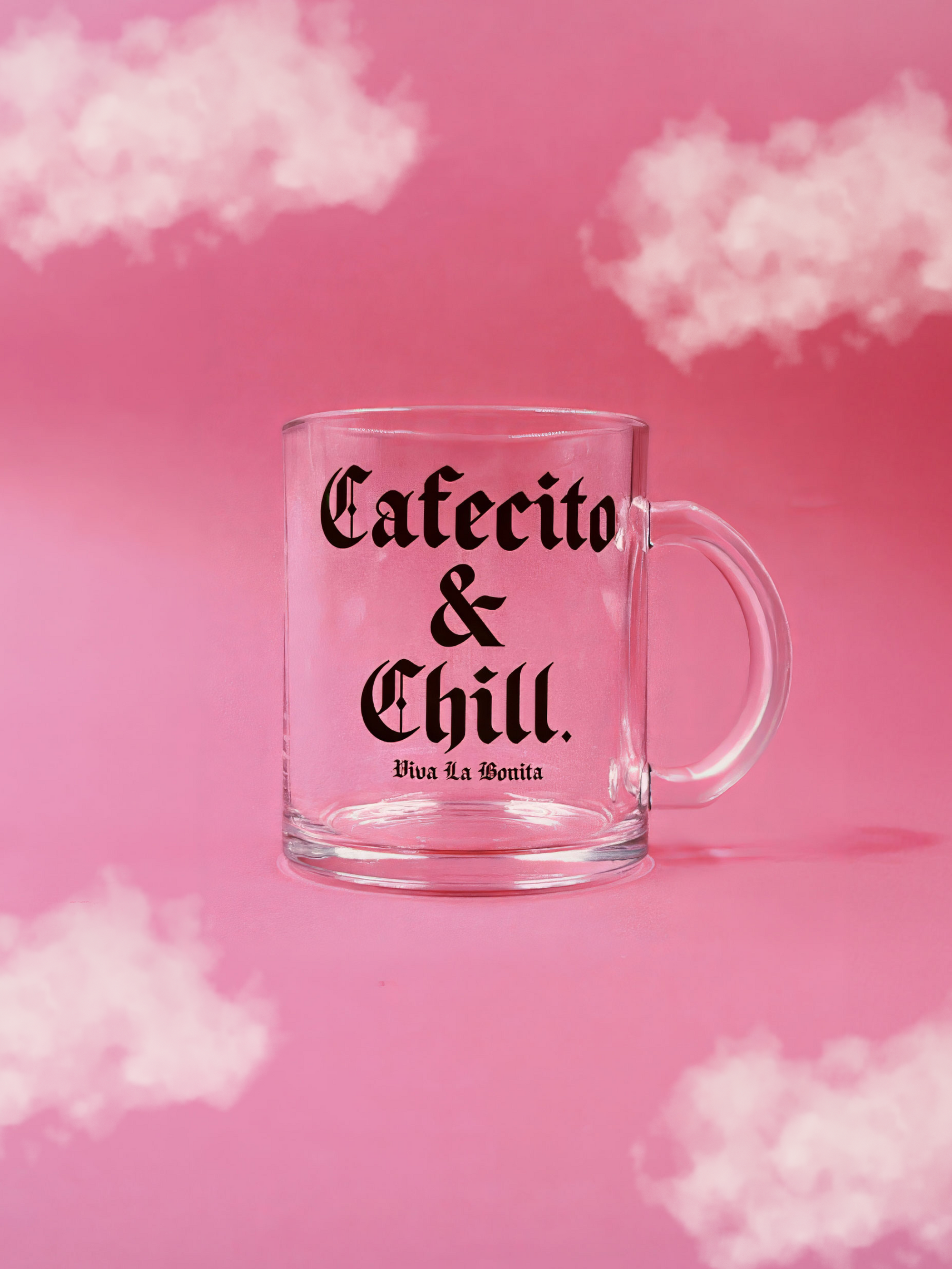 CAFECITO & CHILL CLEAR GLASS MUG – vivalabonita