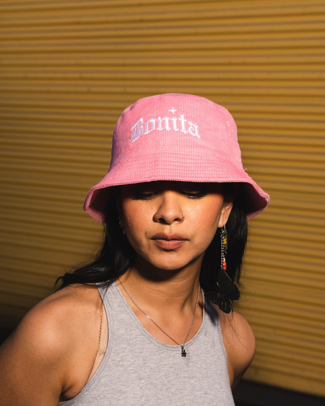 PINK CORDUROY BONITA BUCKET HAT