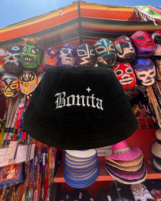 BLACK CORDUROY BUCKET HAT SAMPLE