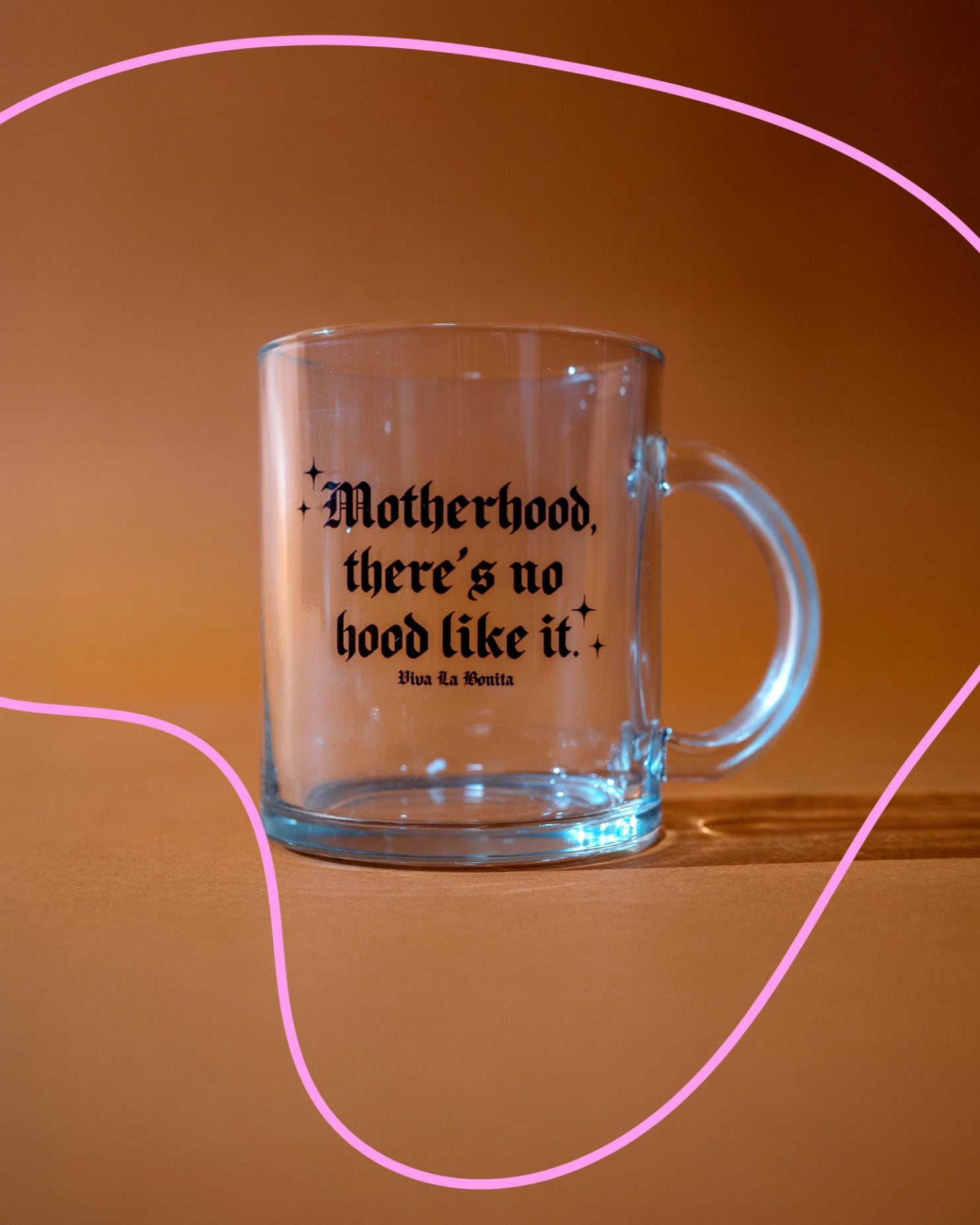 NO HOOD LIKE MOTHERHOOD GLASS MUG