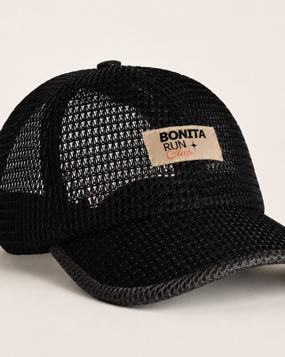 BONITA RUN CLUB BLACK MESH CAP