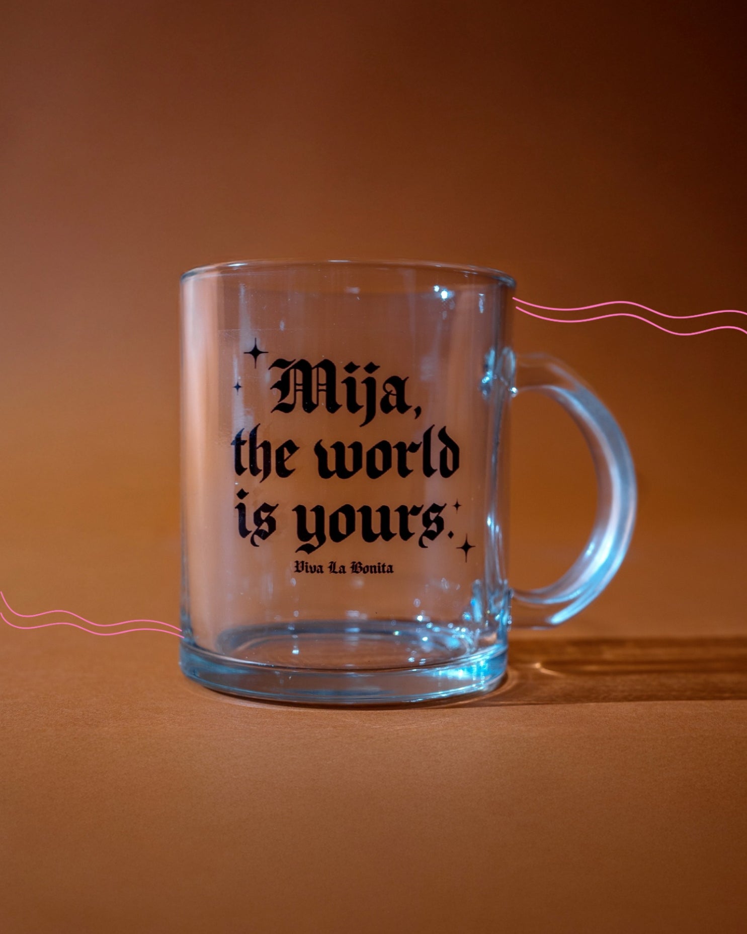 MIJA, THE WORLD IS YOURS GLASS MUG