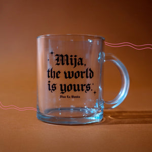 MIJA, THE WORLD IS YOURS GLASS MUG