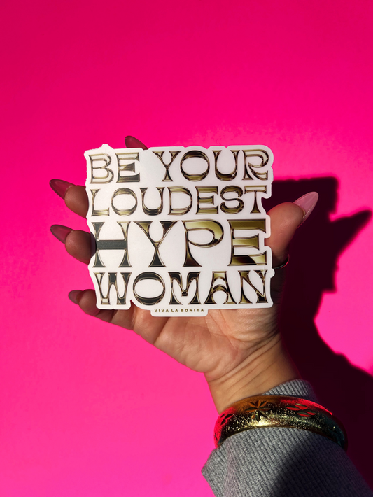 HYPE WOMAN TRANSPARENT STICKER