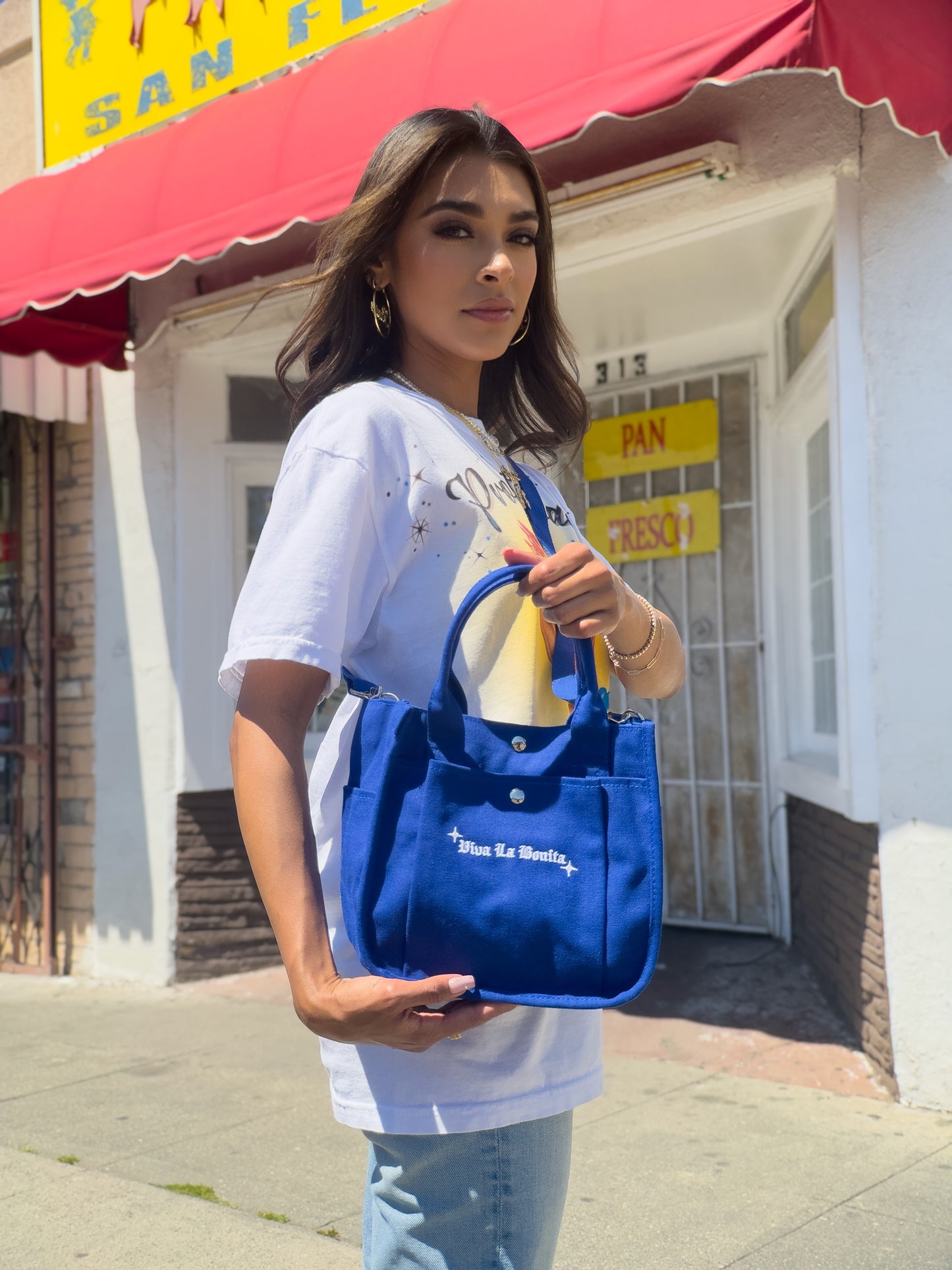 BLUE MINI BONITA TOTE BAG