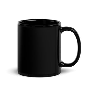 Cafecito & Chill Black Glossy Mug