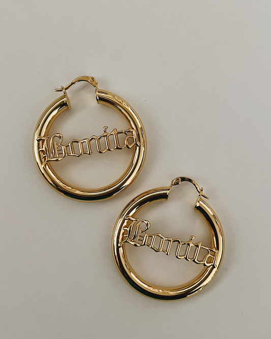 GOLD CHUNKY BONITA HOOPS