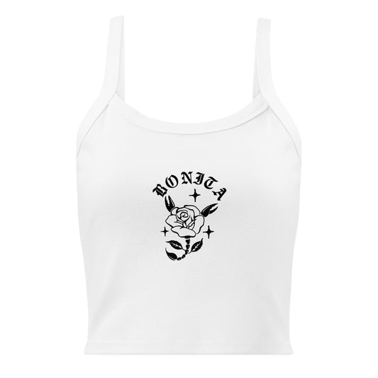 ALACRANA BONITA WHITE RIB TANK TOP
