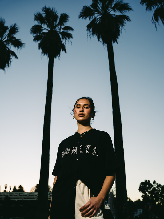 BLACK B SQUAD BASEBALL JERSEY