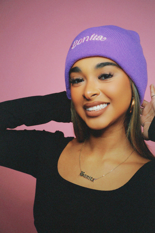 LILAC BONITA MONOCHROME BEANIE