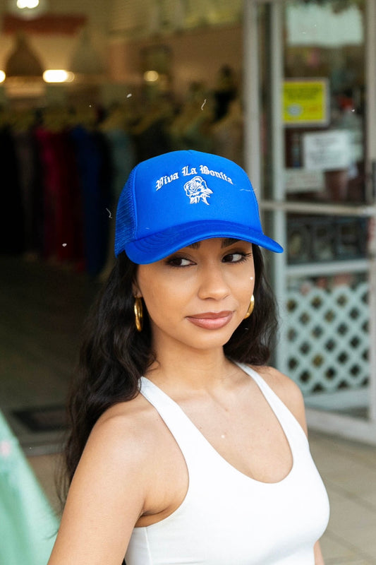 ROYAL BLUE LA ROSA TRUCKER HAT