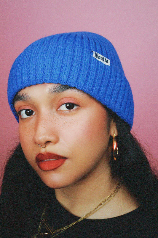 BLUE ESSENTIAL BONITA BEANIE