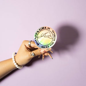 Viva La Bonita GRL Collective collab box. Bonitas run the world sticker.
