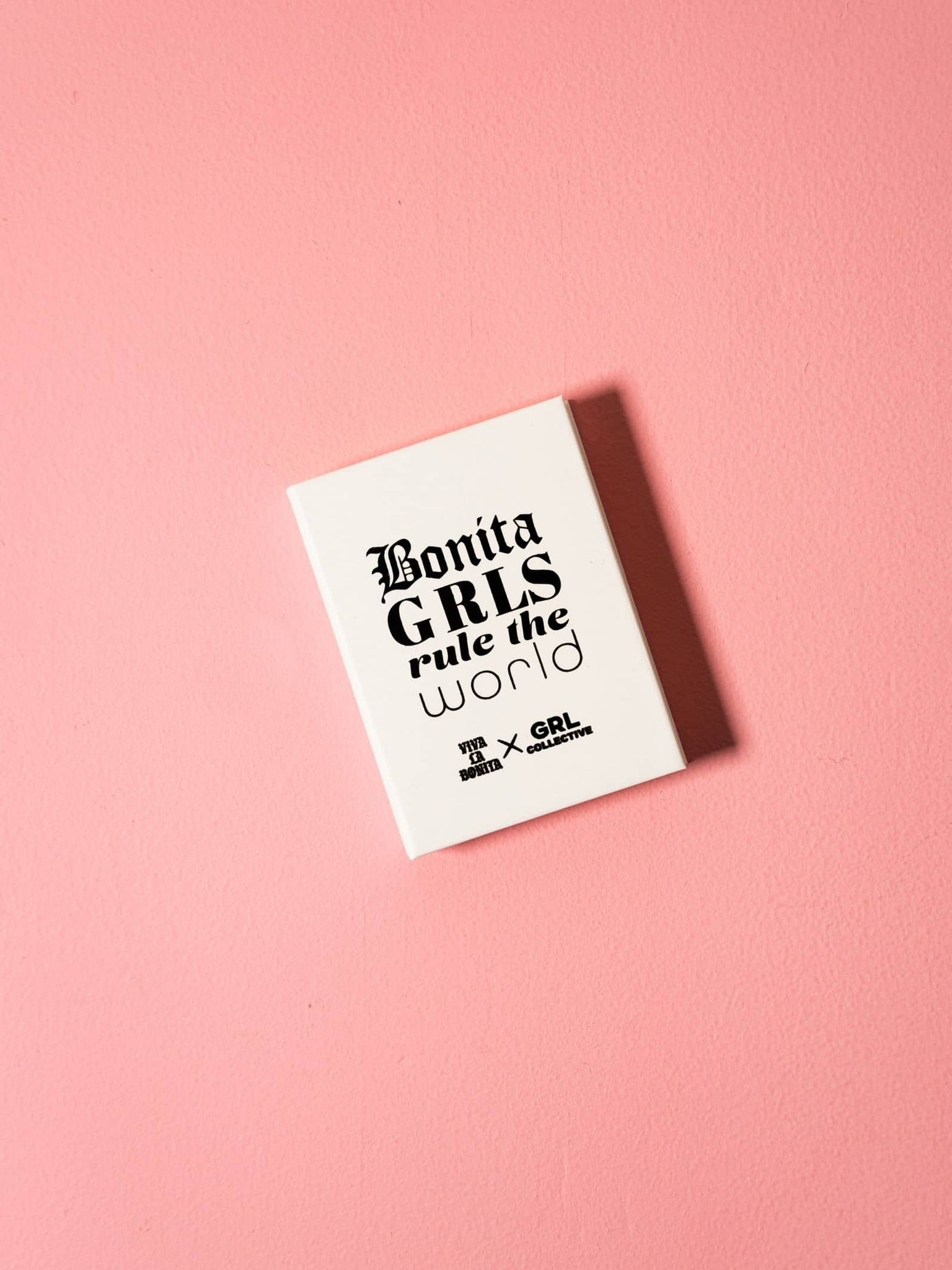 Viva La Bonita GRL Collective collab box. Bonitas run the world notepad.